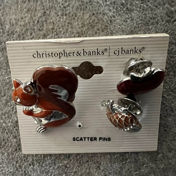 New Christopher & Banks Scatter Pins Autumn, Thanksgiving, Teachers 🍎🐿️ - Picture 3 of 7